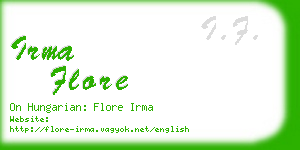 irma flore business card